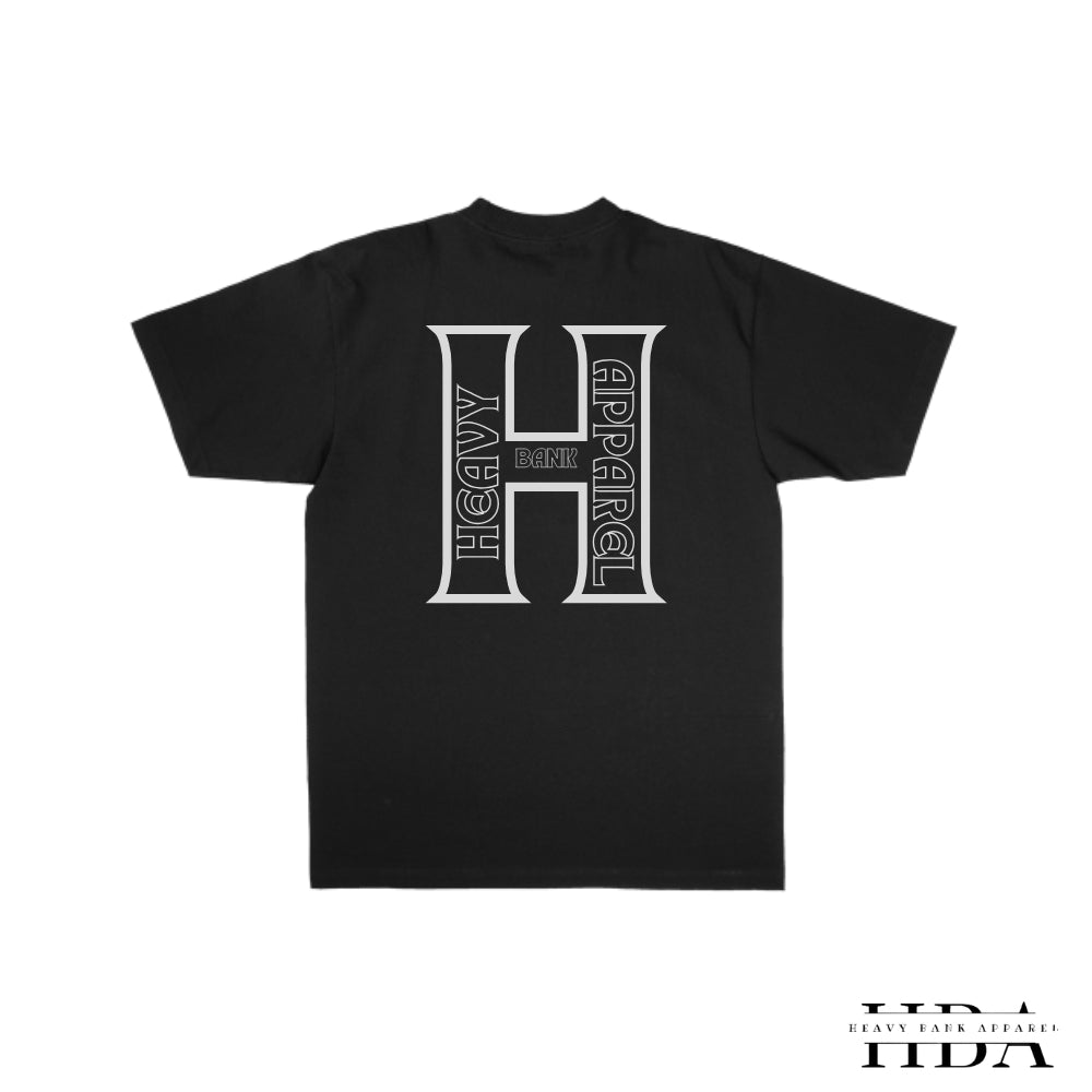HBA SS1 Heavy Bank Black/Reflective Heavyweight Tee (PRE-ORDER) MAY23RD